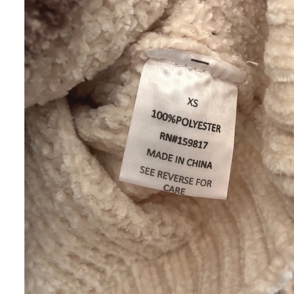 Altar'd State Womens XS Chenille Cropped Sweater Brown Cream Colorblock Striped - Picture 5 of 8